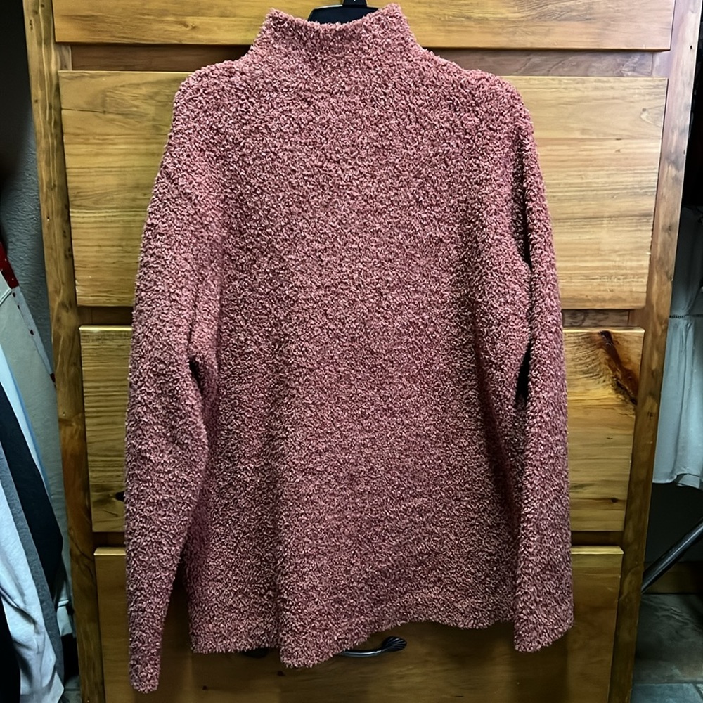 Burgundy Quarter-zip Pullover - Picture 2 of 3